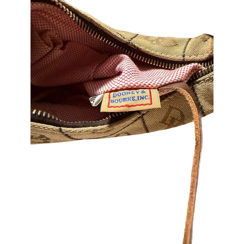 Flawed Gem! Dooney & Bourke Monogram Canvas Hobo Shoulder Bag Classic K7453142 - Picture 3 of 11